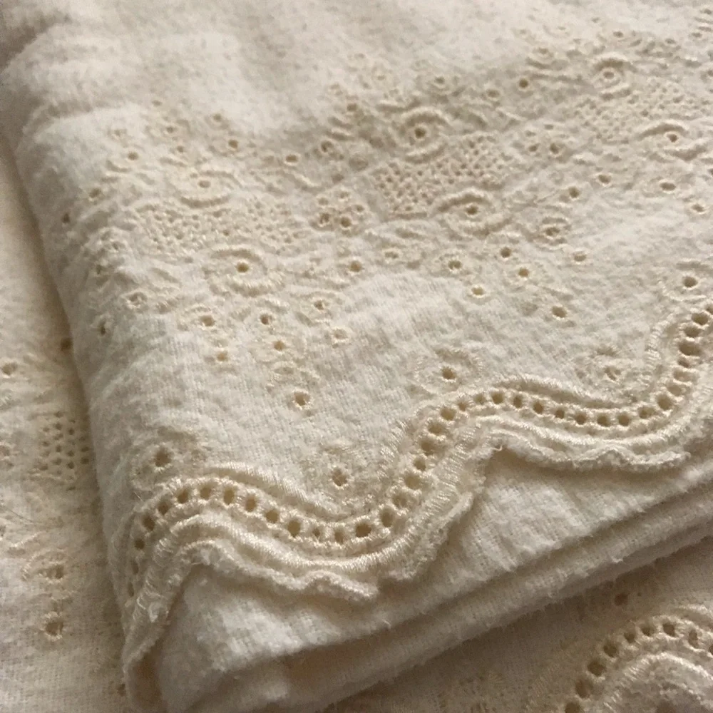 Vintage Cream Cotton Flannel Pillow Cases